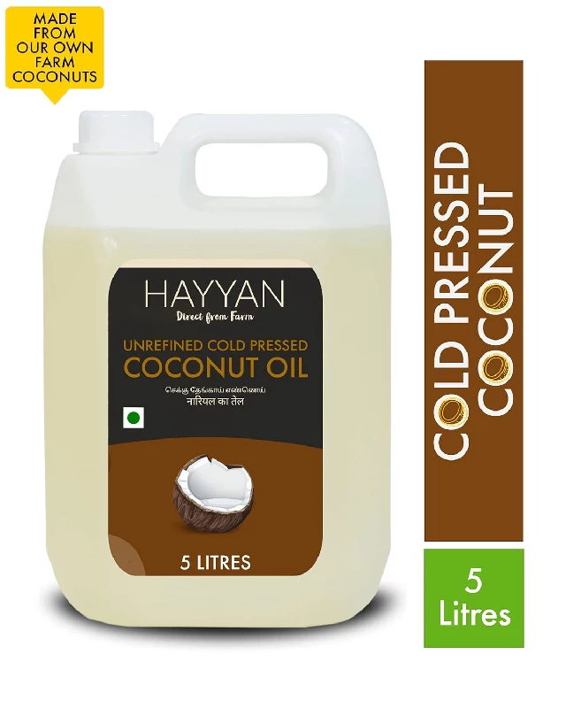 HAYYAN Cold Pressed Coconut Oil, 5 L-3.webp
